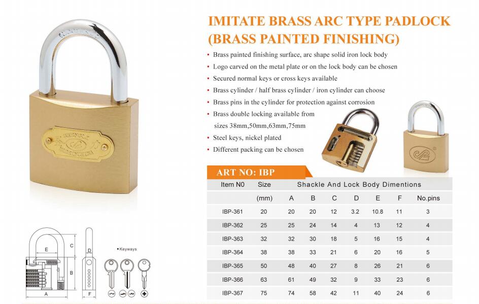 imitate-brass-arc-type-padlockbrass-painted-finishing