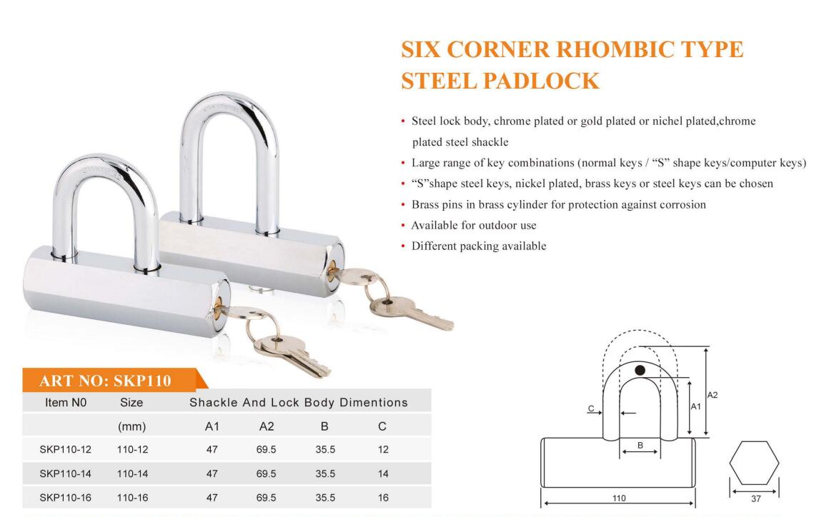 six-corner-rhombic-type-steel-padlock